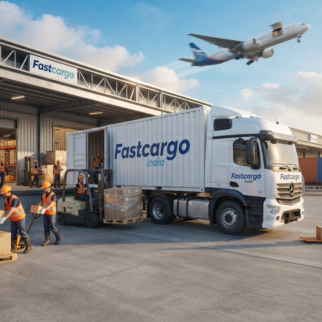 Fast Cargo India warehouse and logistics team handling shipments